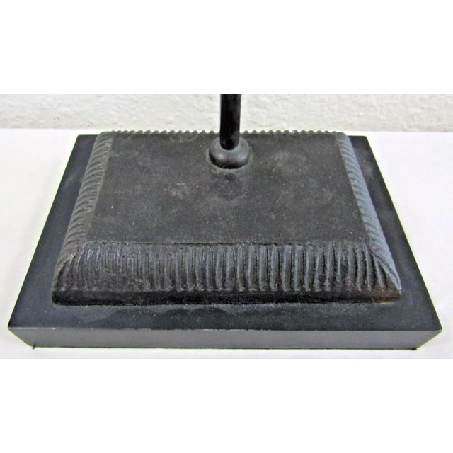 Figurative Vintage Bronze Elephant Head With Ring Towel Holder on Stand For Sale - Image 3 of 10