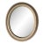 Mid-Century Modern Vintage White Rattan Oval Wall Mirror For Sale - Image 3 of 6