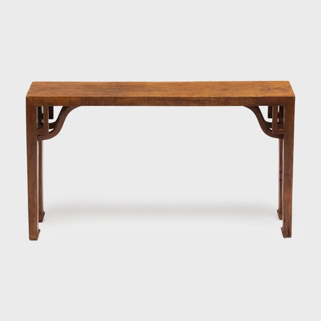19th Century Chinese Keyhole Spandrel Console Table, C. 1875 For Sale - Image 5 of 8