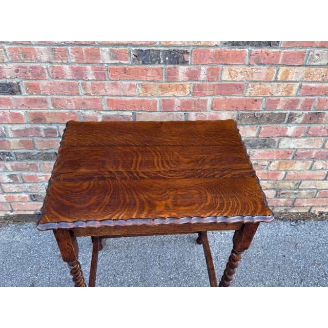 Antique English Barley Twist Side Table For Sale - Image 9 of 11