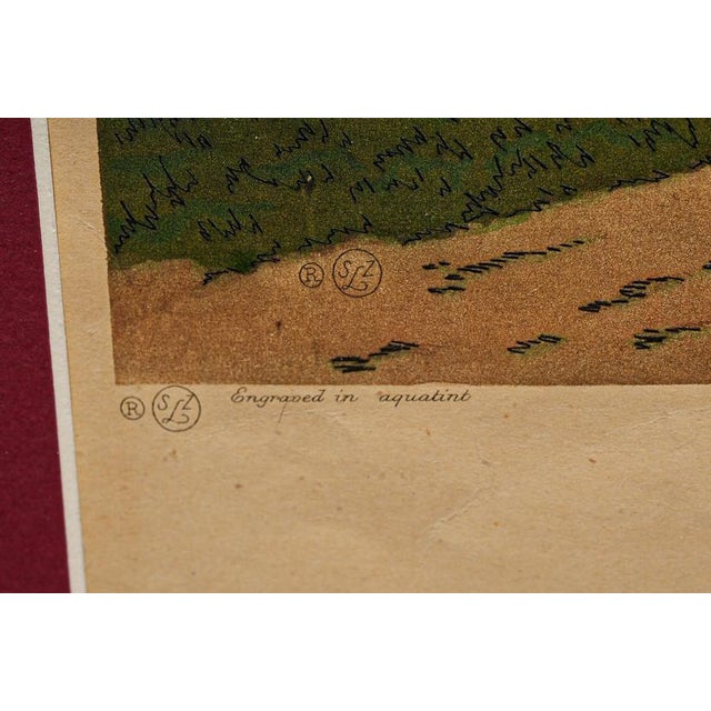 Printmaking Materials Vintage Sidney Z. Lucas "Grand Match at the Elysian Fields" Framed Baseball Print For Sale - Image 7 of 11