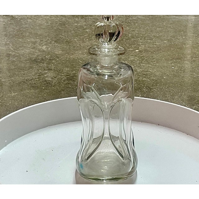 1950s 1950s Mid-Century Modern Holmegaard "Kluk Kluk" Decanter With Rare Crown Stopper by Jacob E. Bang For Sale - Image 5 of 5