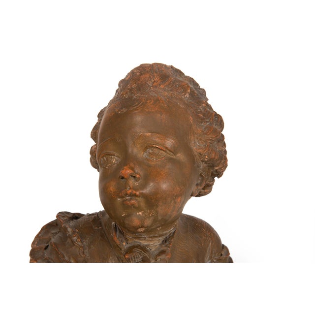 French Antique Terracotta Bust of Compte D’Artois by Fernand Cianciani For Sale - Image 10 of 18