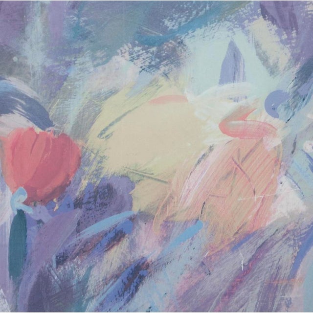 Paint Huge Vintage 20 C. Impressionist Still Life. 42 X 42 For Sale - Image 7 of 10