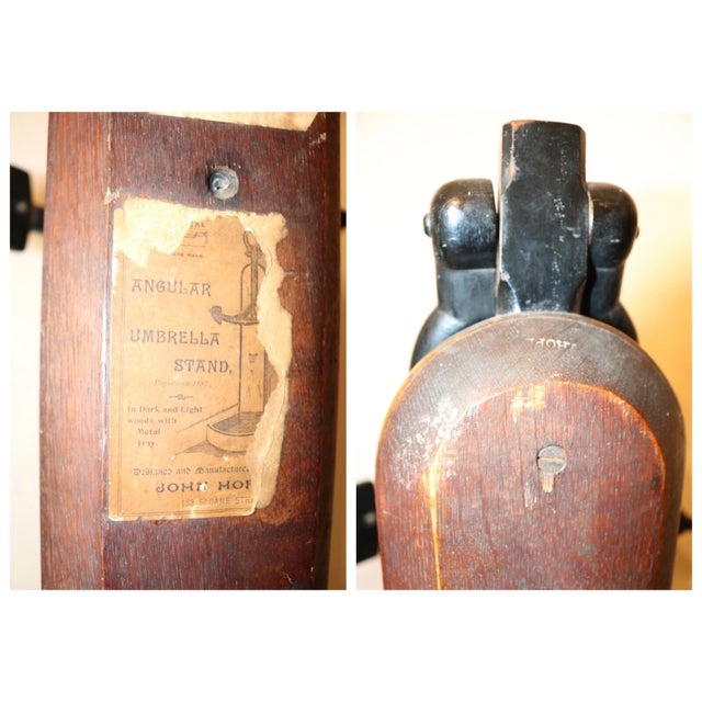 Rare Antique 1800's J Hope Handmade Anchor Nautical Umbrella Cane Holder Stand For Sale - Image 10 of 12