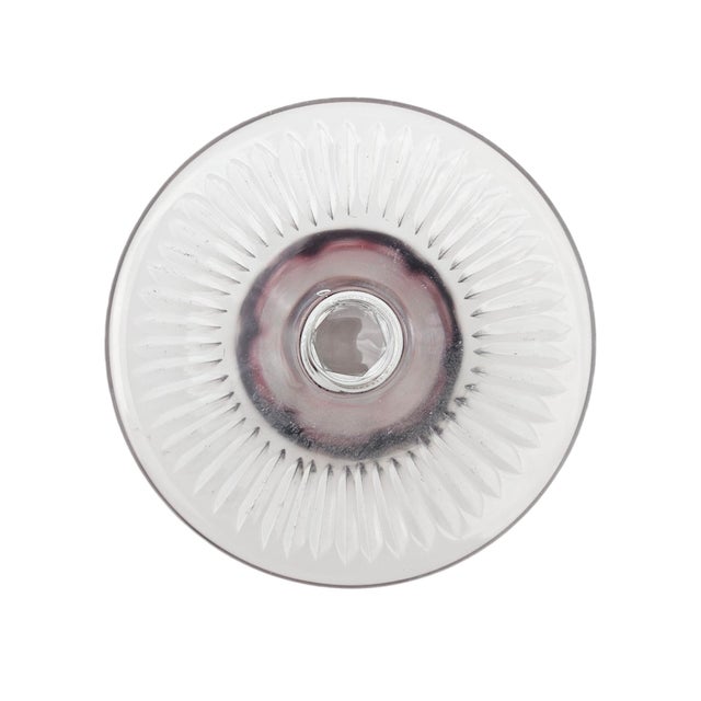 Late 20th Century Ajka Marsala Ruby Overlay Hand-Cut Crystal Hock Wine Goblet, Hungary 8" For Sale - Image 13 of 13