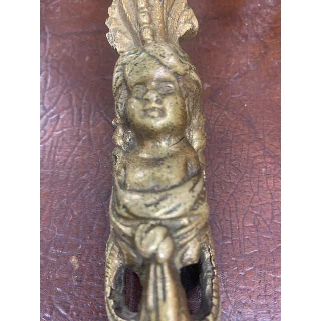 Metal Antique French Bronze Ormolu Figural Furniture Ornaments – Pair For Sale - Image 7 of 9