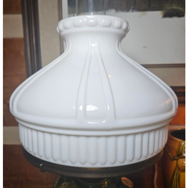 1920s Emerald Green Lincoln Drape Table Lamp Made by Bradley and Hubbard For Sale - Image 13 of 16