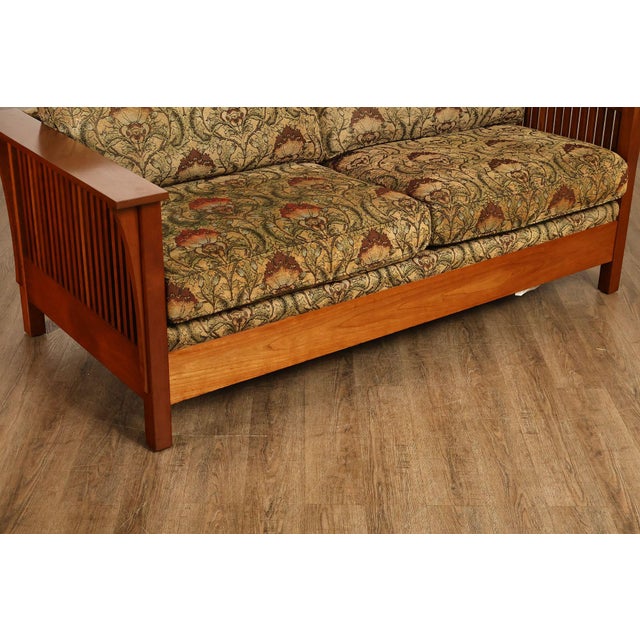 Stickley Mission Collection 'Fayetteville' Cherry Frame Sofa For Sale - Image 14 of 18