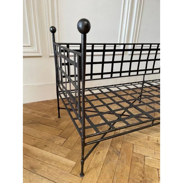Custom Made Forged Iron European Style Sofa Daybed For Sale In Los Angeles - Image 6 of 10