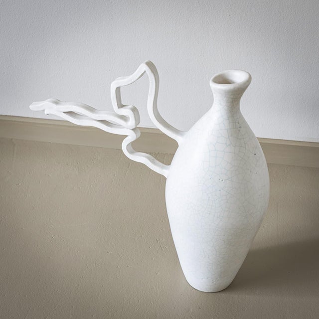 21st Century White Ceramic Vase by Poemu, France For Sale - Image 11 of 18