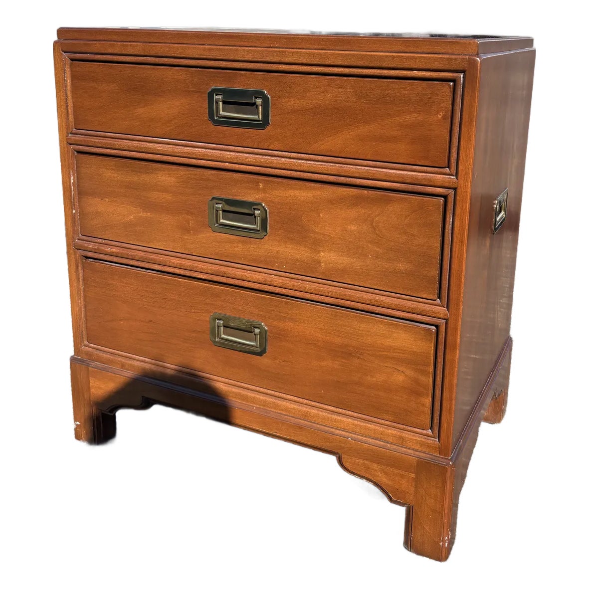 1990s Vintage Ethan Allen Campaign Nitestand Chairish