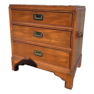 1990s Vintage Ethan Allen Campaign Nitestand For Sale