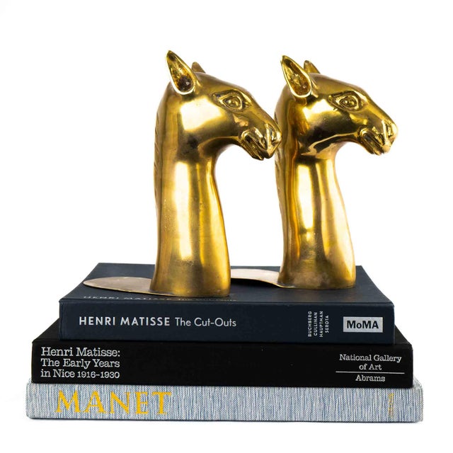 1980s Vintage Brass Llama Bookends by Sarreid - A Pair For Sale - Image 5 of 15