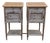 Bedside Tables in Painted Wood and Oak with Brass, 1890s, Set of 2 For Sale