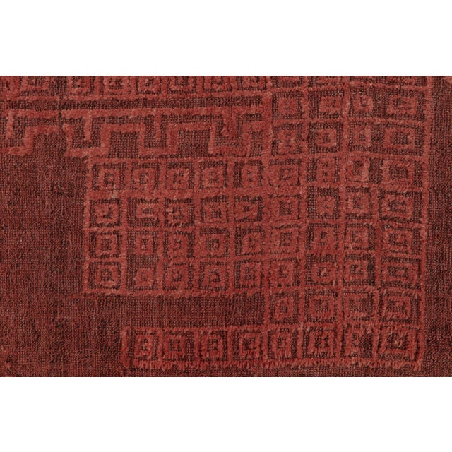 Tribal Rug & Kilim’s Moroccan Style Rug in Red With Geometric Patterns For Sale - Image 3 of 7