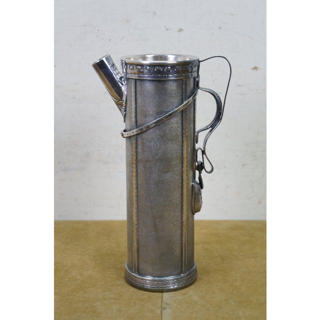 Rare Antique 1921 George Berry Derby Silverplated Golf Bag Cocktail Shaker 13" For Sale - Image 6 of 16