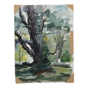 1950s "Forest P2.59" Watercolor Painting by Eve Nethercott