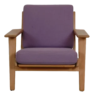 Ge-290 Lounge Chair in Purple Fabric by Hans Wegner, 1990s