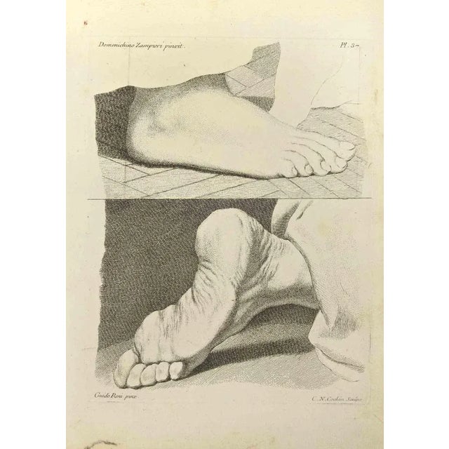 Anatomy Studies after Guido Reni is an etching realized by Nicholas Cochin in 1755. Good conditions with slight foxing....