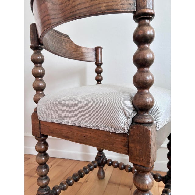 Pair of Antique Edwardian Bobbin Corner Chairs, English 1900 For Sale - Image 9 of 18