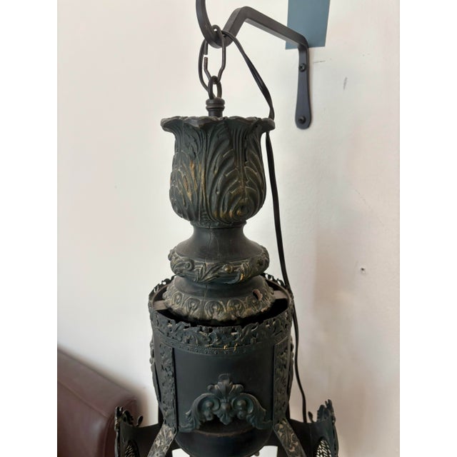 French Vintage Victorian Hanging Lantern / Pendant For Sale - Image 3 of 3