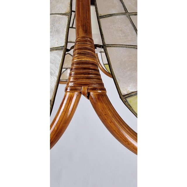 Italian Bamboo Pendant Lamp, 1970s For Sale - Image 11 of 12