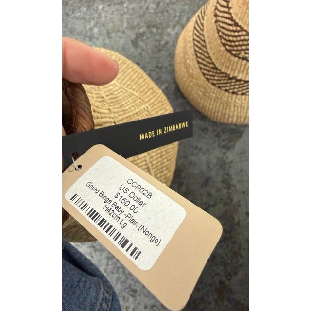 Singita Binga Nongo Natural Woven Gourd Baskets, Set of Three For Sale - Image 10 of 12