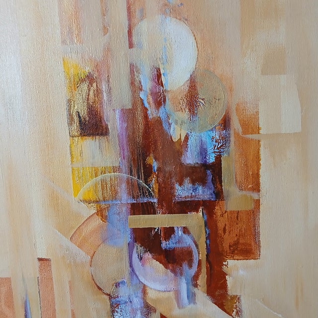 What a fabulous, colorful abstract from the halcyon days of the 70s. Ms. Cook is 93 now and still resides in Geneva N.Y....