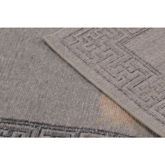 Beige Rug & Kilim’s Distressed Tiger Rug in Gray With Beige and Brown Pictorial For Sale - Image 8 of 10