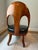 Baker Furniture Company Pair of Mid-Century Michael Taylor for Baker Mahogany Spoonback Slipper Chairs – Original Black Leather & Brass Tacks For Sale - Image 4 of 14