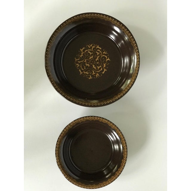 Ceramic Vintage Franciscan Jamoca Dishes - Set of 14 For Sale - Image 7 of 12