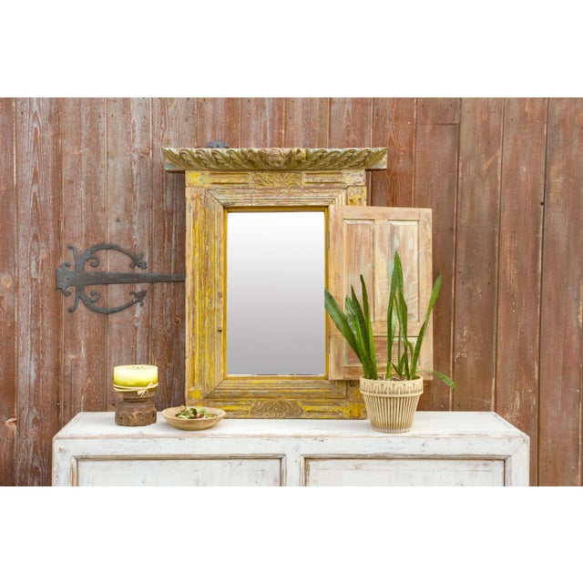 19th Century 19th Century Carved Tiwari Window Mirror For Sale - Image 5 of 13