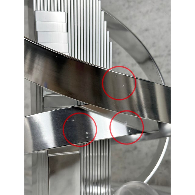 Vintage Postmodern Abstract Skyscraper Metal & Lucite Sculpture by Dan Murphy For Sale - Image 10 of 11