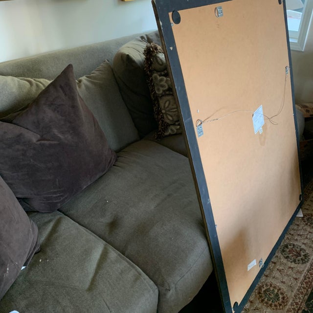 Very nice large ornate pressed tin mirror in good shape with some minor edge scuffing, that is difficult to see when...