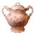 Antique Johnson Bros England Slop Jar Chamber Pot & Lid Victorian Floral Gold 12.5" For Sale