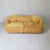 Mid-Century Modern Vintage Confidential Two-Seater Modular Sofa in Ochre Suede by Alberto Rosselli for Saporiti, Italy, 1970s For Sale - Image 3 of 11