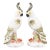 Vintage Italian Majolica White Cockatoos Parrots Birds - A Pair For Sale