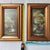 An exquisite pair of antique oil landscapes, each beautifully framed under glass in wooden frames. Both works bear the...