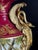 1920s Vintage French Rococo Style Hand-Painted Porcelain Vase with Swan Handles and Gilded Details from Retier, 1920s For Sale - Image 5 of 11