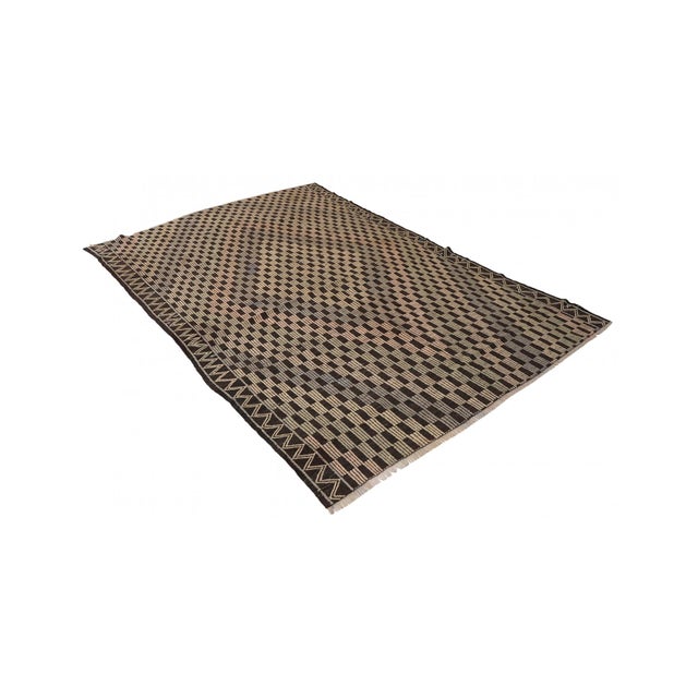 Vintage handwoven wool kilim rug from Denizli region of Turkey. Approximatelly 50-60 years old. In very good condition....