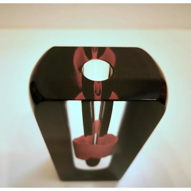 Black Vase by Pavel Havelka for Princ Art Glass, Czech Republic, 1990s For Sale - Image 8 of 18