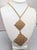 1960s Vintage 1967 Signed Napier Goldtone Woven Diamond Shaped Pendants Necklace For Sale - Image 5 of 8