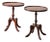 Pair English Mahogany Side Tables With Scalloped Lip (C. 1930) For Sale