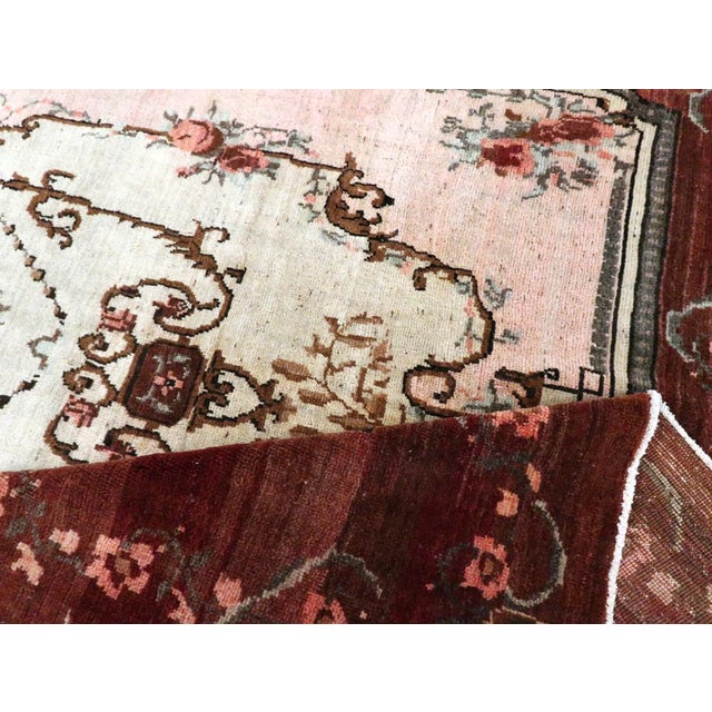 Galerie Shabab Collection Mid-20th Century French Inspired Vintage Turkish Anatolian Accent Carpet For Sale In New York - Image 6 of 7
