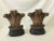 A pair of vintage Italian acanthus leaf motif bookends. These are heavy to hold larger books and are a burnished gold...