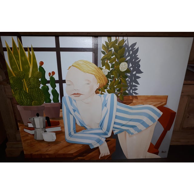 Modern Antonio Abellan, 1990s, Oil on Canvas For Sale - Image 3 of 7