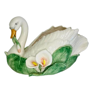 1986 Rare Design Fitz & Floyd Swan Planter
