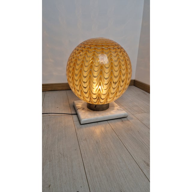 Large Vintage Table Lamp in Murano Glass and Marble Base, 1960s For Sale - Image 9 of 13