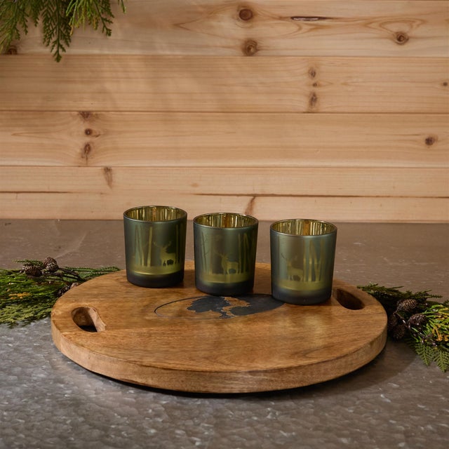 Contemporary Mossy Oak Deer Votive (Set of 3) For Sale - Image 3 of 3
